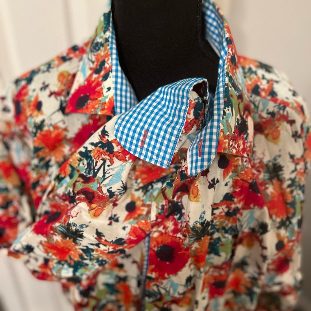 Mens Multicolor Collar shirt